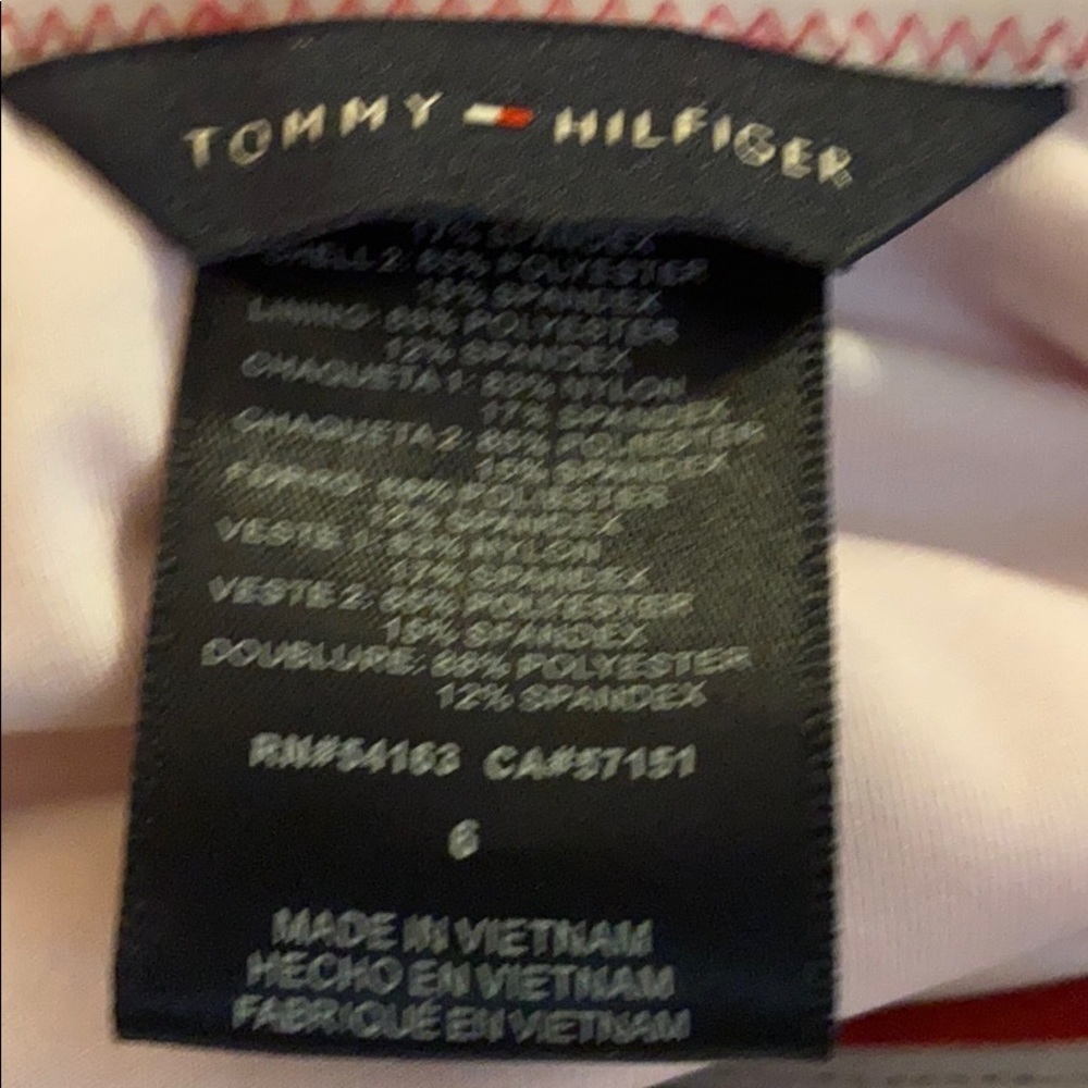 TOMMY Hilfiger Pink White Ruffle 1 Piece Swimsuit - Picture 8 of 10